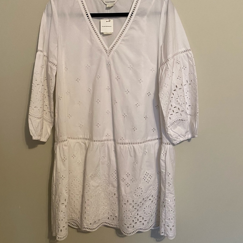 CLUB MONACO Eyelet Mini Dress
(NWT
Size Extra Small - Picture 12 of 12